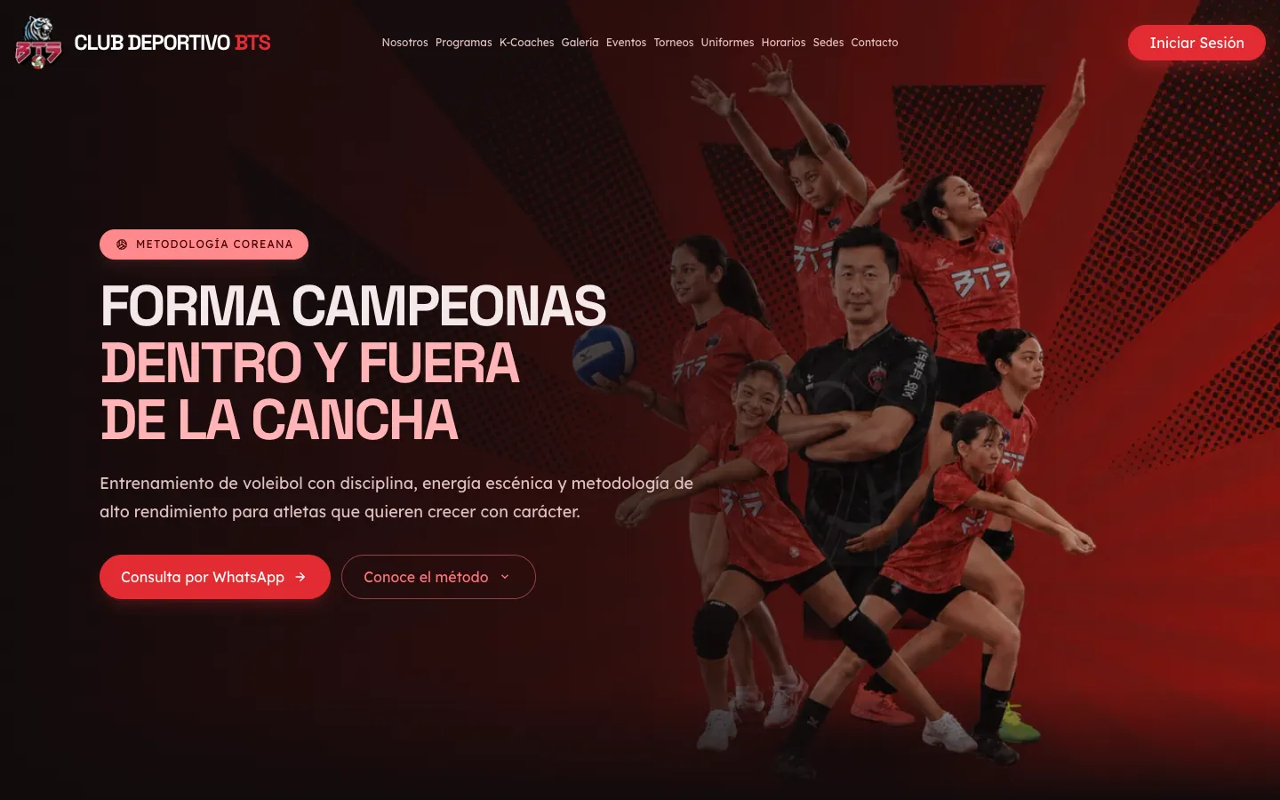 Página principal de Club Deportivo BTS