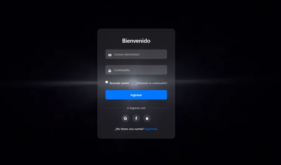 Pantalla de inicio de sesión de Llama Store